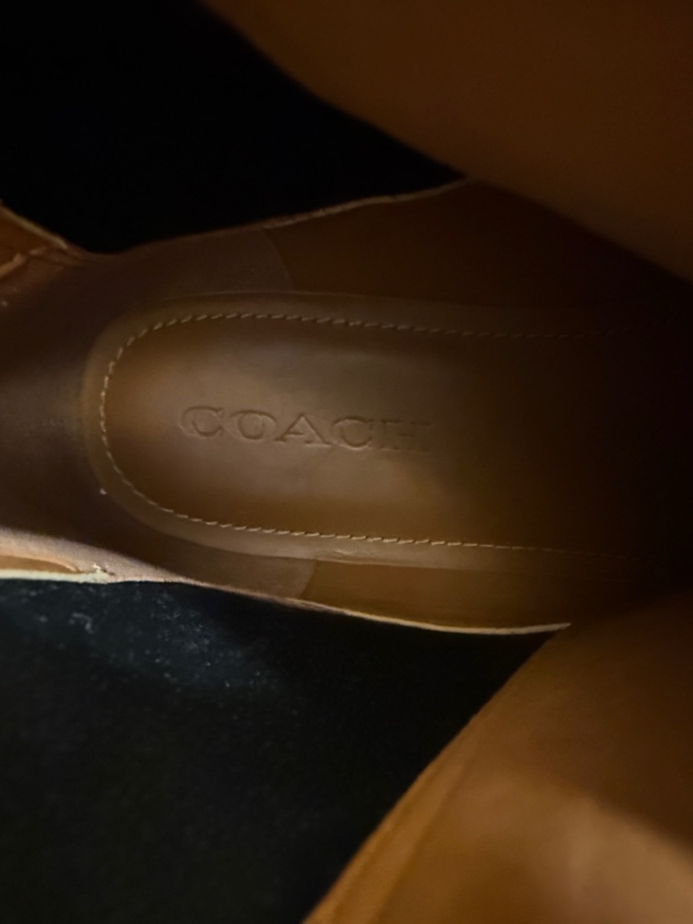 Coach Women’s Black Leather Chelsea Boots size 9.5 - Picture 2 of 9